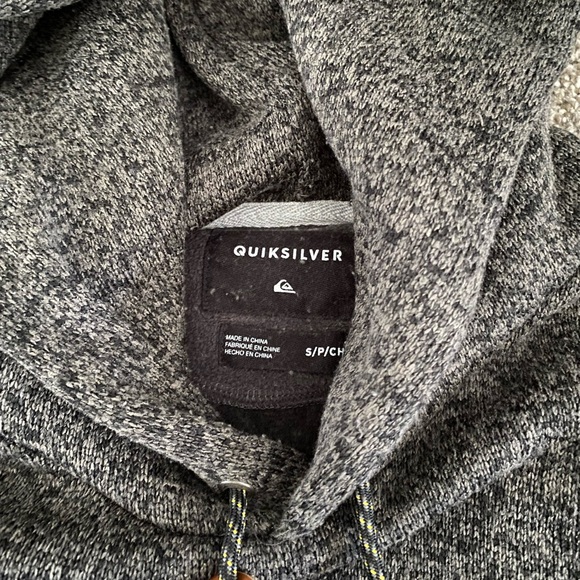 Quicksilver Keller Pull Over Hoodie Mens Small Dark Gray NEW - Picture 4 of 5